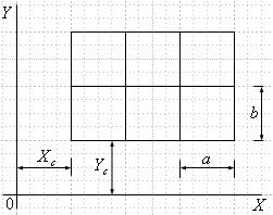 Engraving of grid rectangle