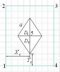 G-code generator for milling a rhombus ( diamond )